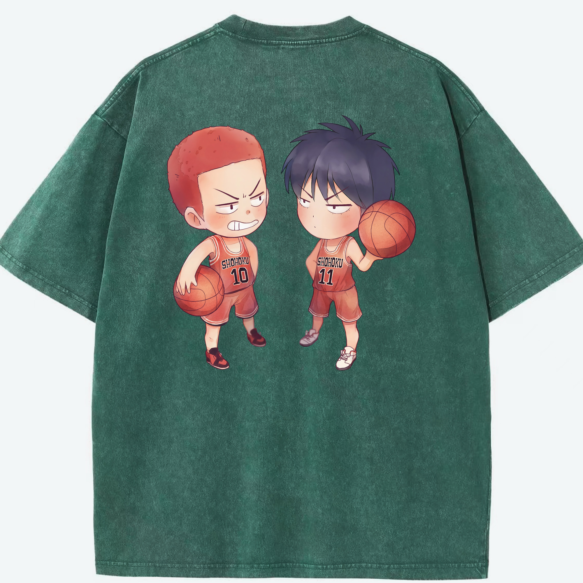 （画像用） SLAM DUNK／スラムダンク 綿100% ヴィンテージ風 半袖Tシャツ（背面プリント）
